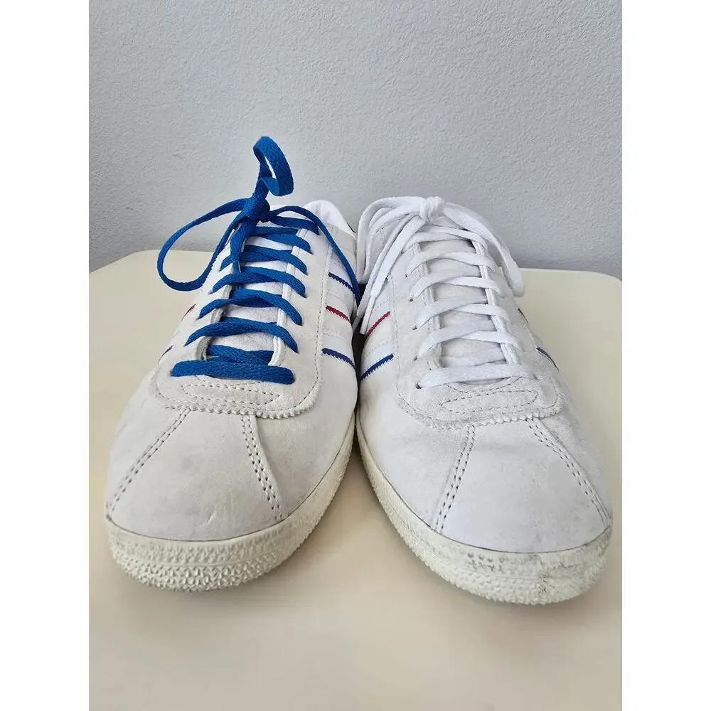 Adidas Rotterdam 00 IH4776 White Blue Red Suede Shoes Men 9.5 Retro European